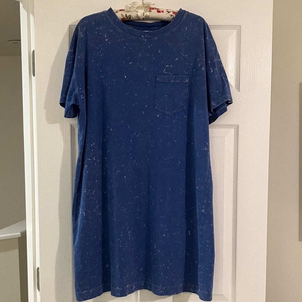 Acid Wash T-shirt Dress | 100% Cotton